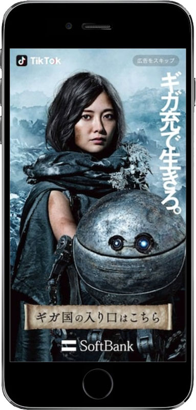 пример отображения рекламы TopView в TikTok