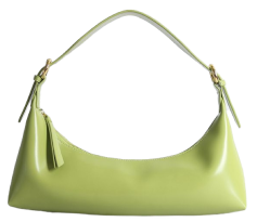 сумка багет светло-зеленого или салатового цвета