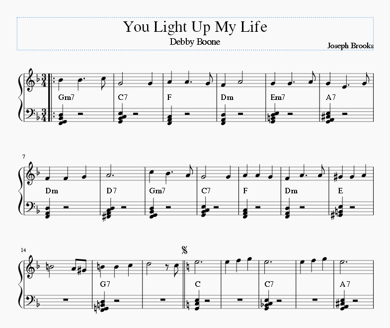 You Light Up My Life