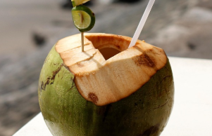 young coconut drink ubud with bebek betutu in ubud