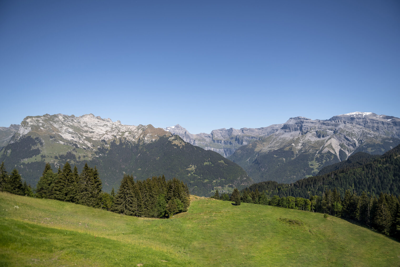 Панорама Grand Massif и долины Жиффр