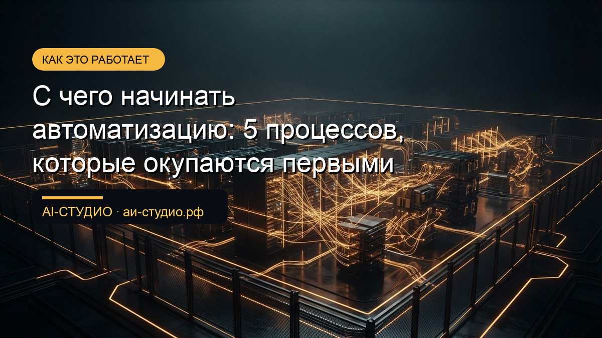 С чего начинать автоматизацию: 5 процессов, которые окупаются первыми