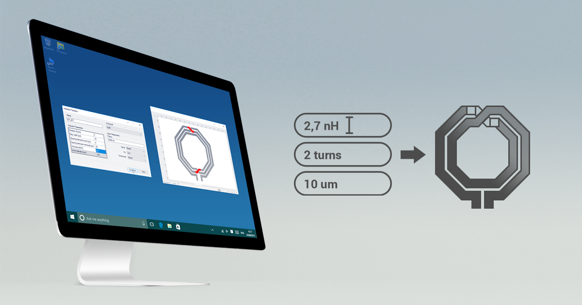 Inductor Toolbox Tool for microwave inductor layout generating