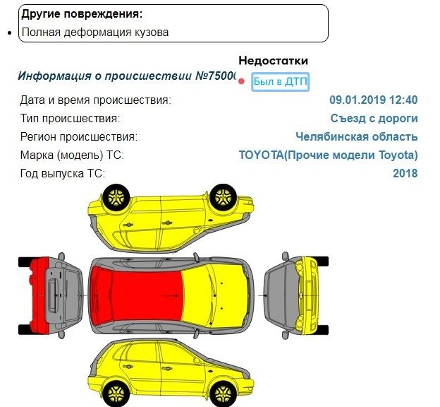 удалить дтп