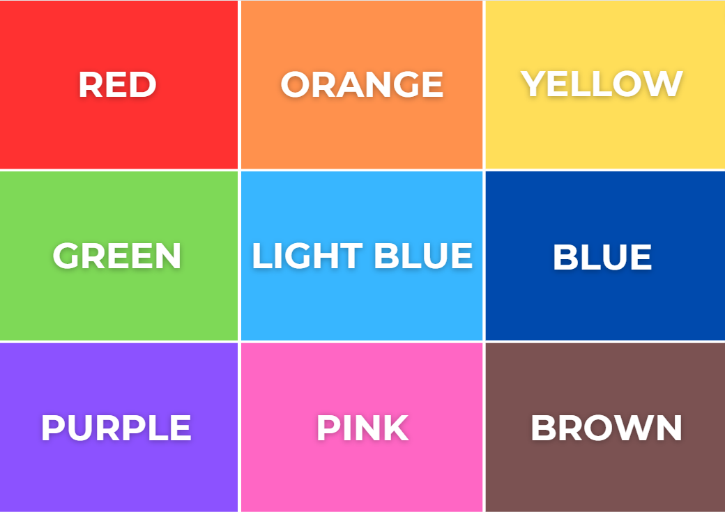 Основные цвета на английском для детей