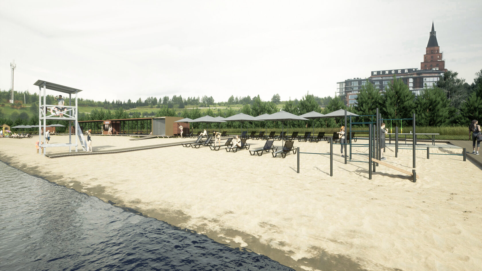 Благоустройство пляжа в селе Мингер — проект архитектурного бюро МЕСТО