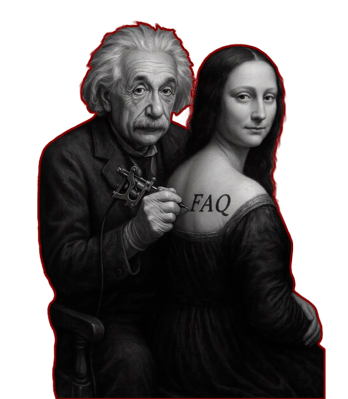 Альберт Эйнштейн бьет татуировку Мона Лизе в тату-салоне Apollo в Воронеже. 