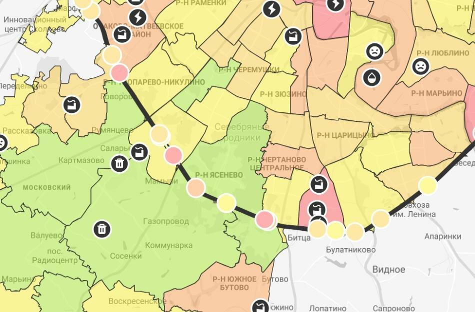Карта качества воздуха московской области