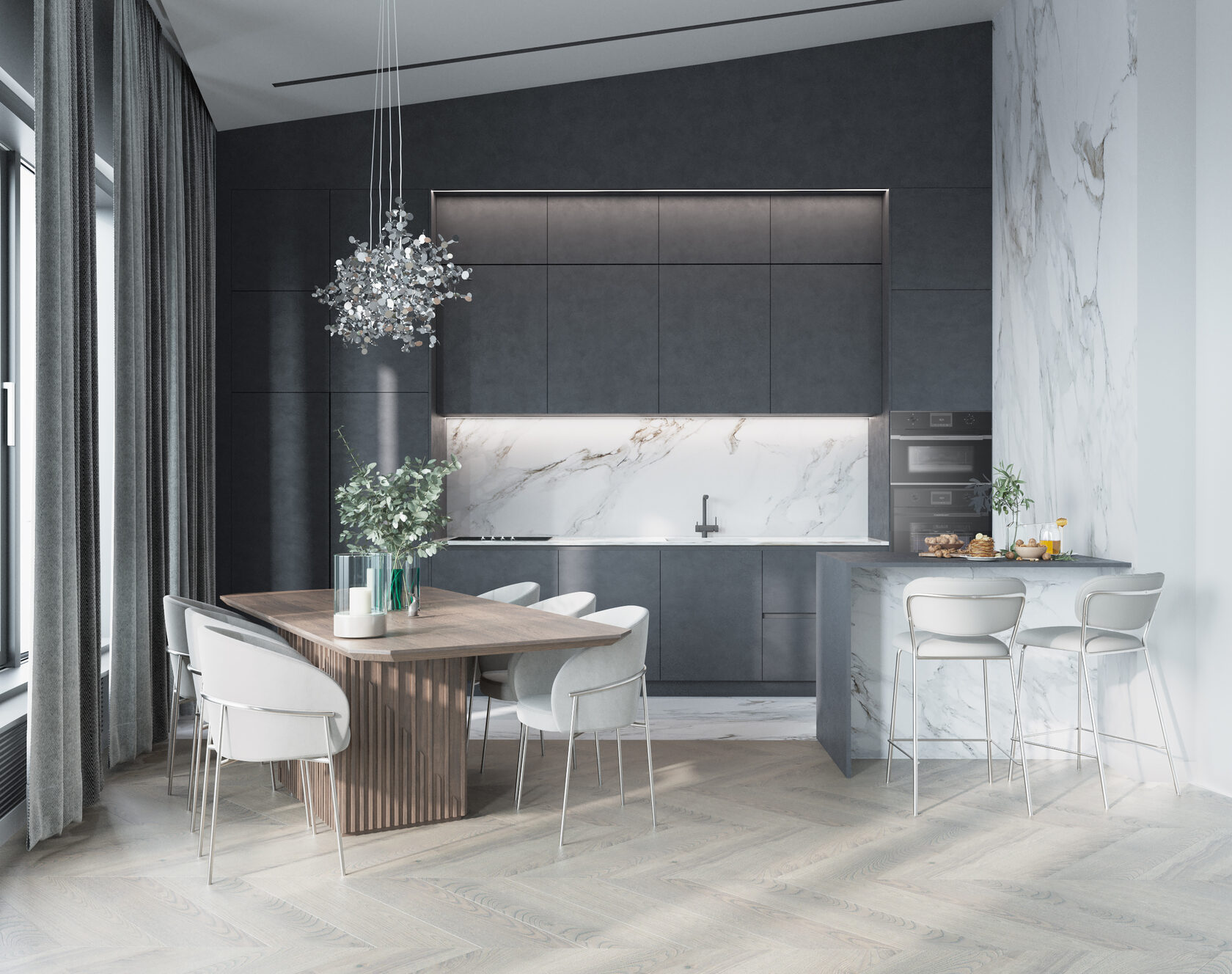 Жилой комплекс бизнес-класса "Stockholm", дизайн-проект квартиры 115 кв.м. Студия дизайна-интерьеров StartDesign.