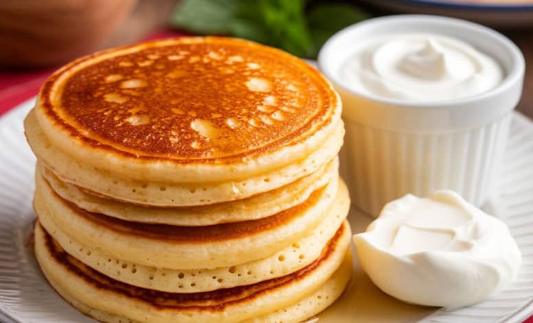 Творожные оладьи с рисовой мукой