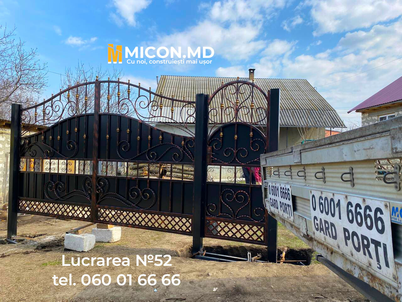 Porți și portițe la comandă în Moldova. Livrare, montare.