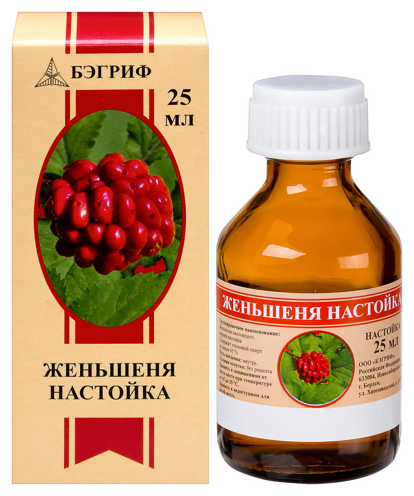 Флакон с настойкой женьшеня