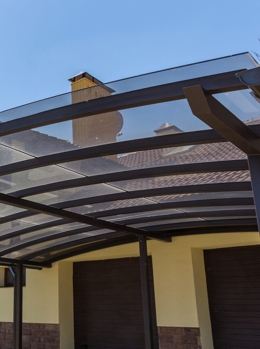 стеклянные навесы для террасы
