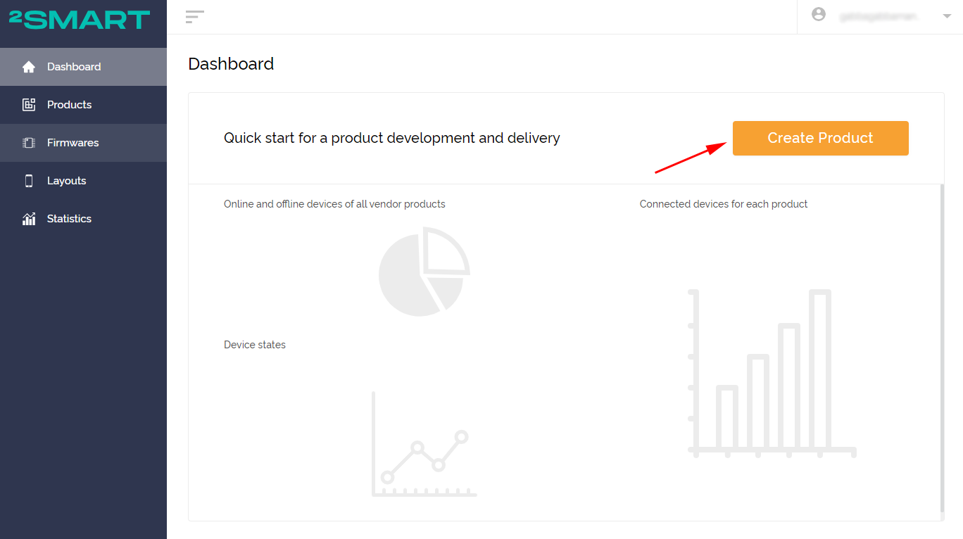 Button to create a new product through the wizard