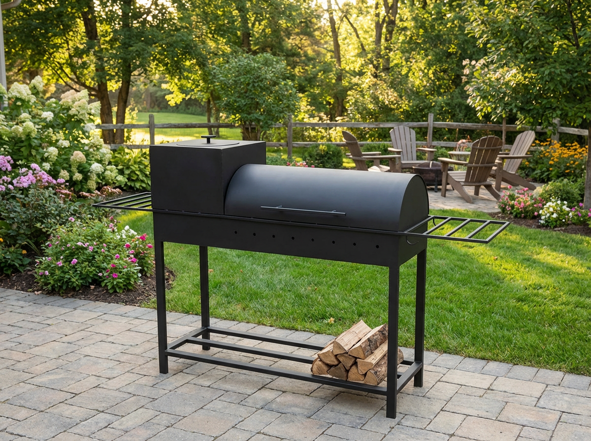 Мангал с дровницей