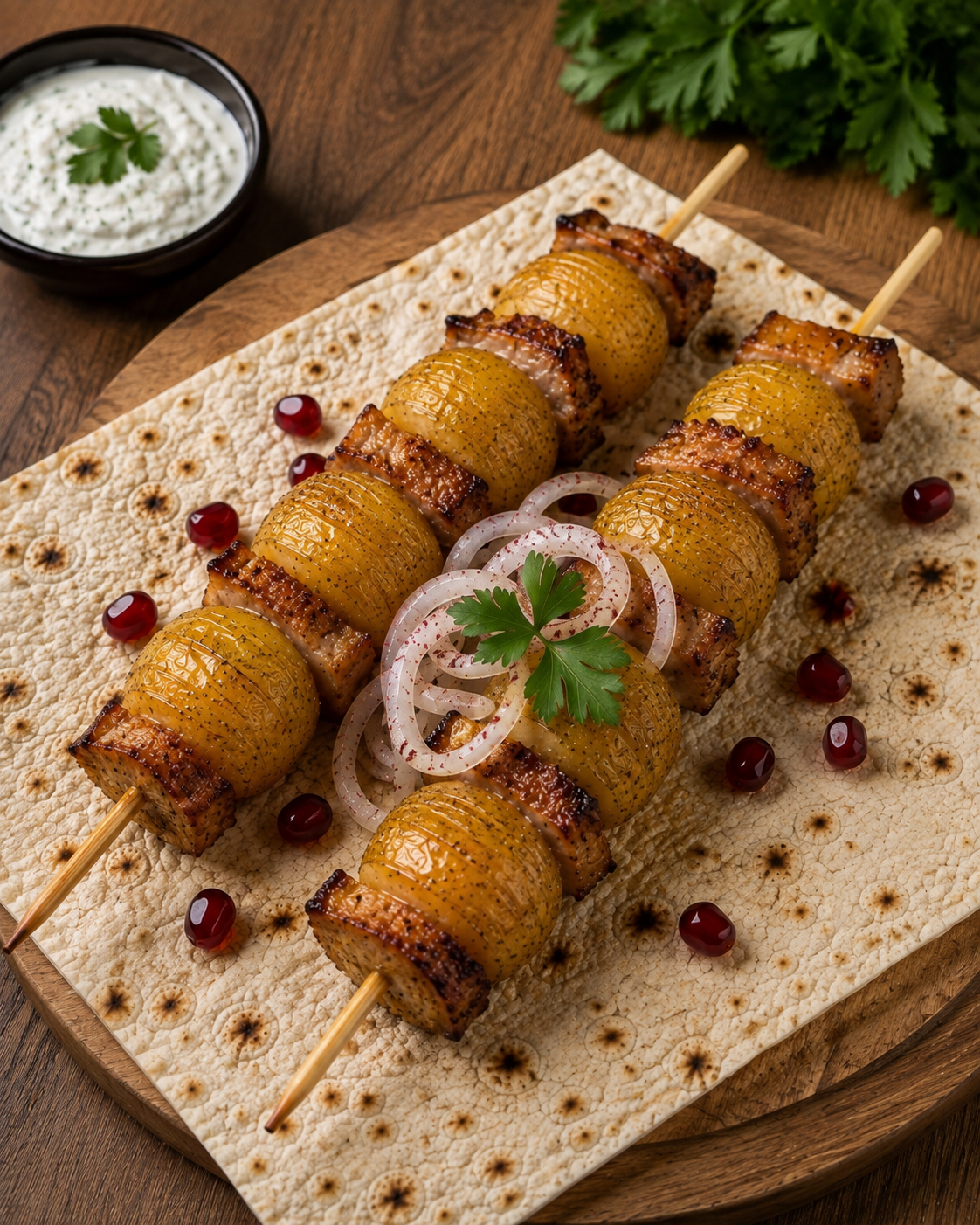 Картофель с курдюком