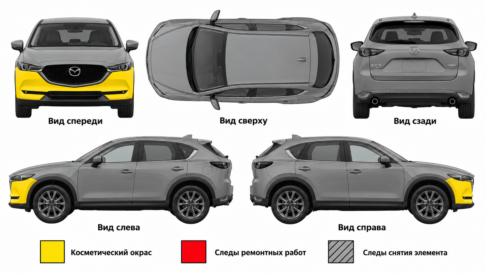 Карта ЛКП Mazda CX-5