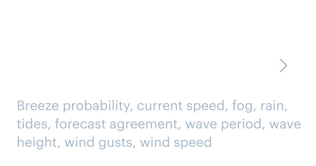 Activity selection and weather parameters for Smart alerts.