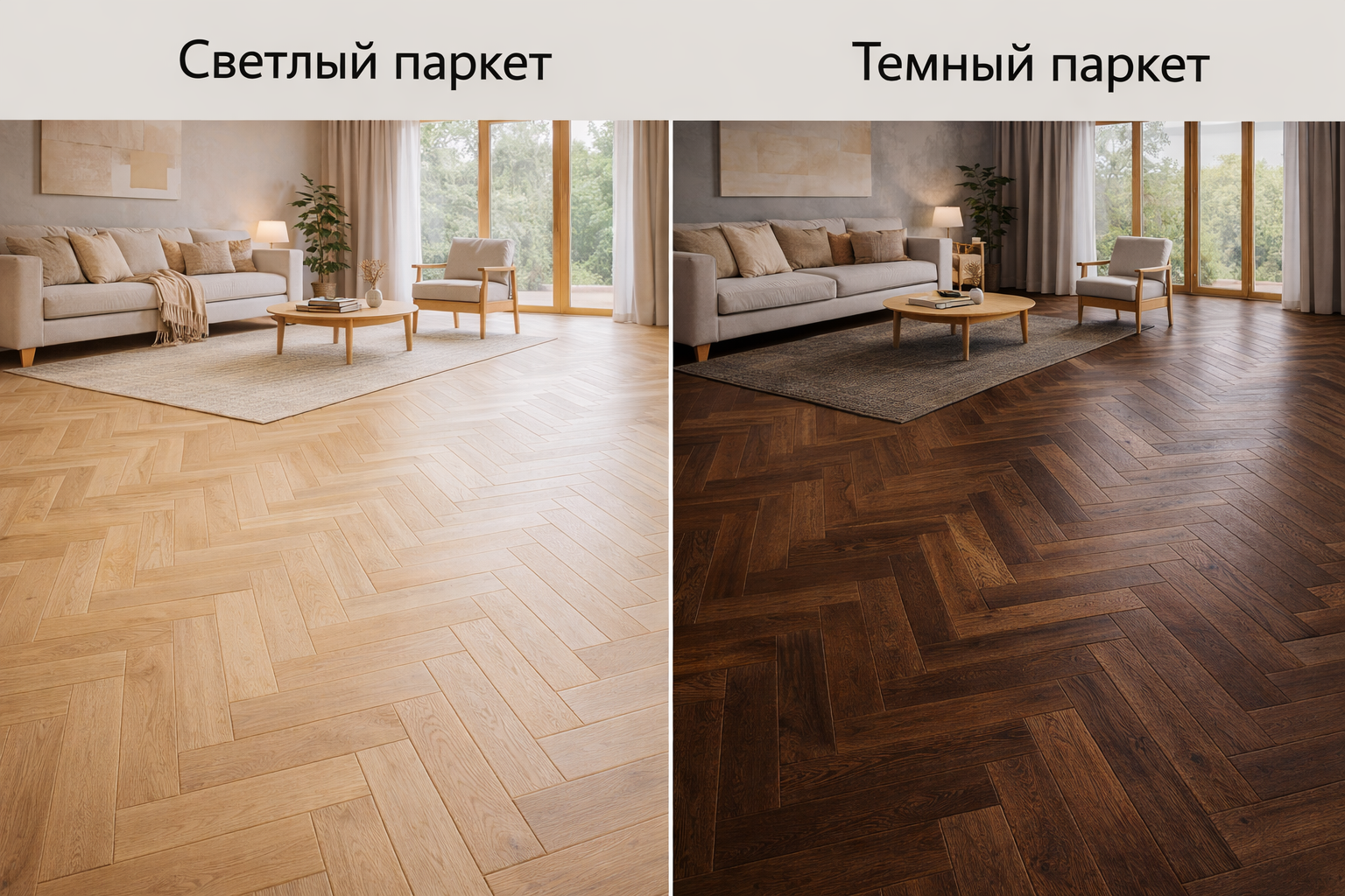 светлый пол и темный пол