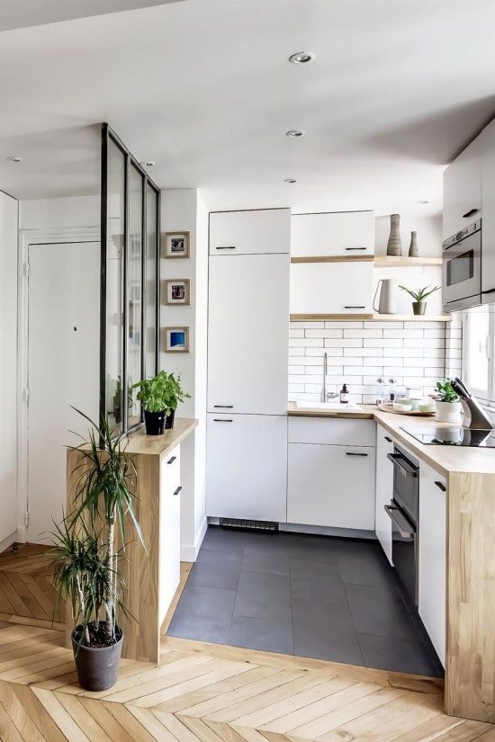 Кухни для маленьких студий (54 фото): дизайн гостиной в доме или квартире с печкой