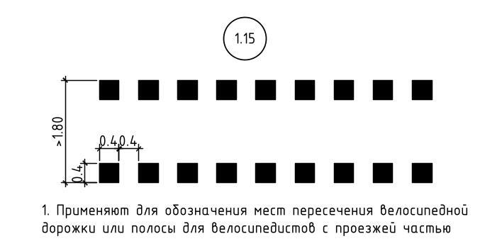 Схема разметки 1.15