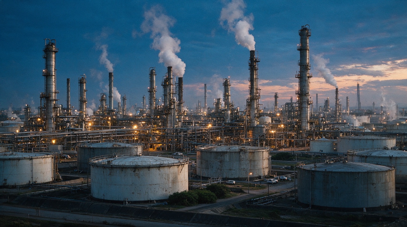 Нефтеперерабатывающий завод, эстакада налива в автоцистерны