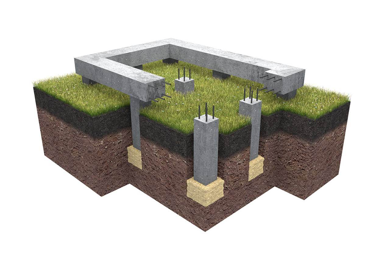 Свайно-ростверковый монолитный фундамент