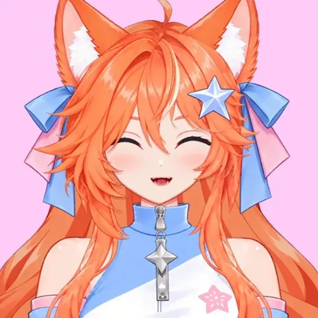 Радость VTuber модели лисички-кицунэ