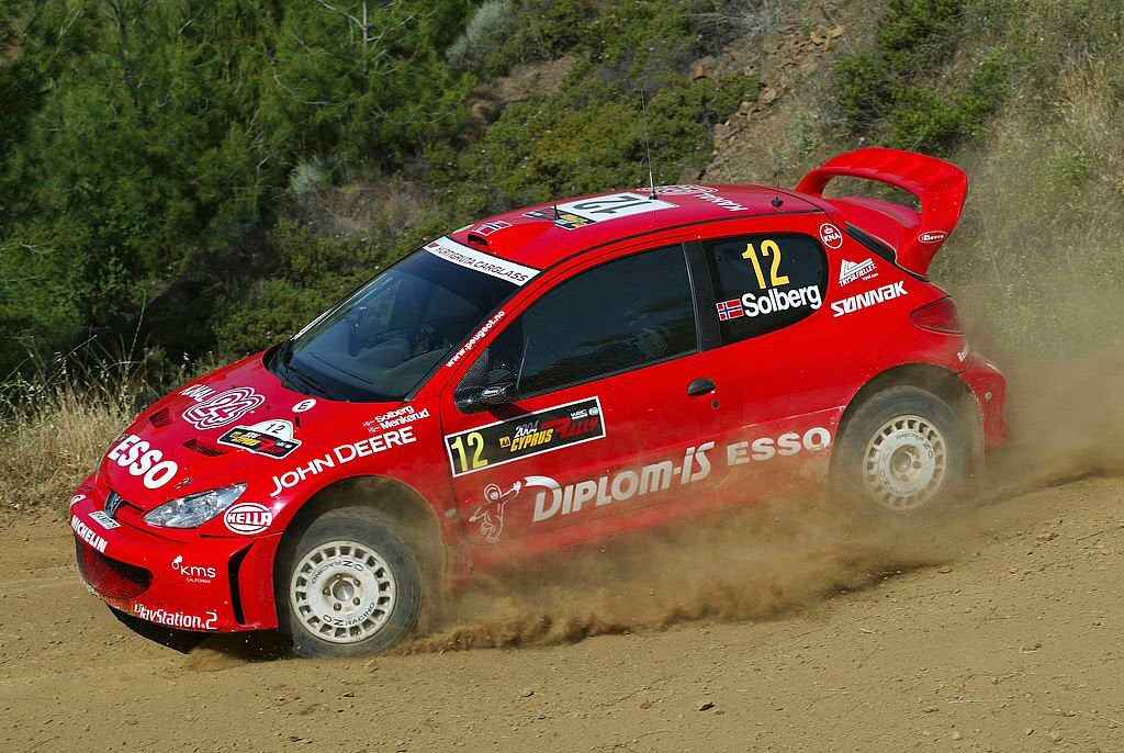 Хеннинг Сольберг и Като Менкеруд, Peugeot 206 WRC (814 NVT 75), ралли Кипр 2004