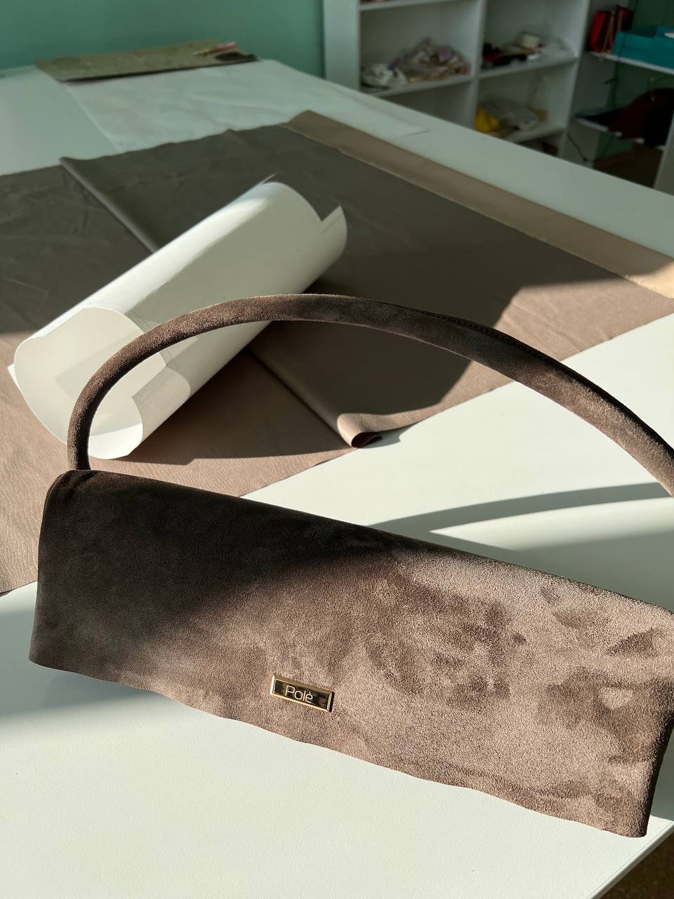 Сумка из натурального велюра