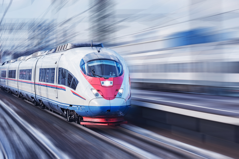 скорость сапсан поезд железнодорожные пути рельсы