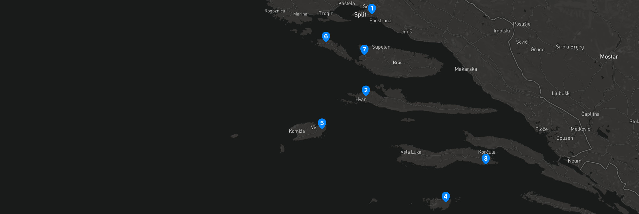 Croatia routes - Split