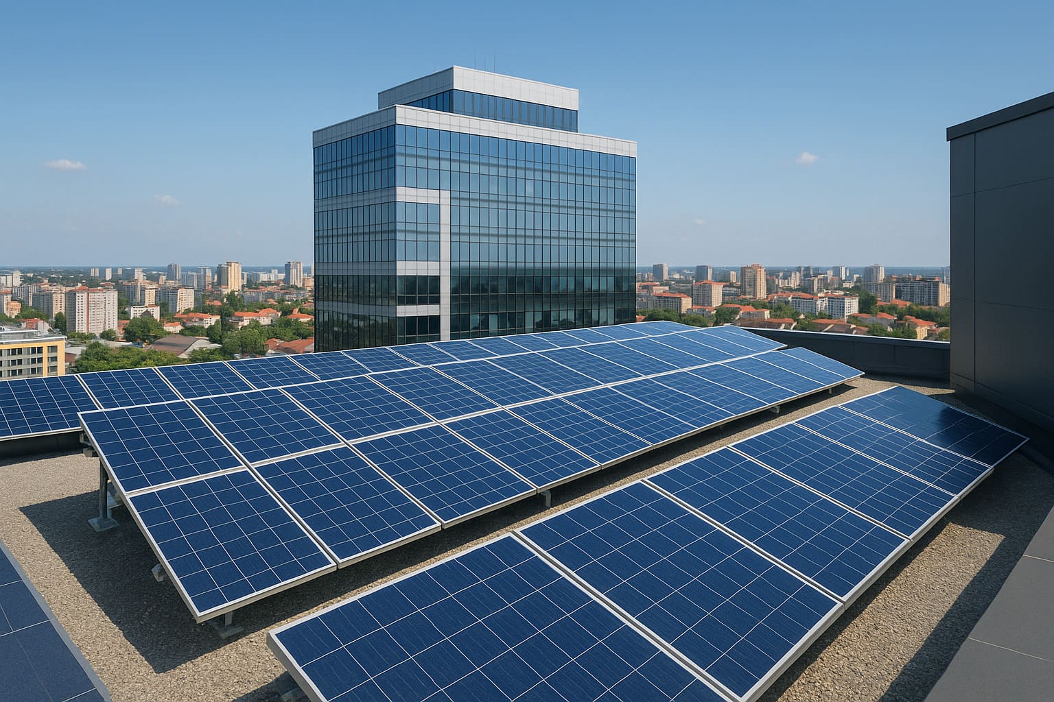 солнечные панели на электростанции в Краснодарском крае