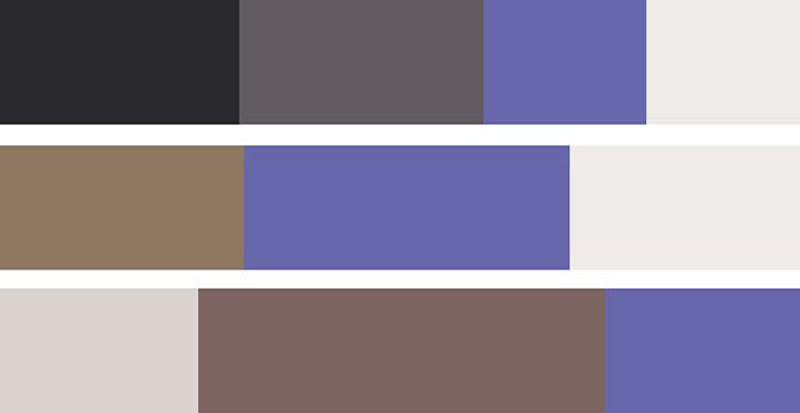Класически цветове в комбинация с цвета на 2022 Very Peri от Пантон