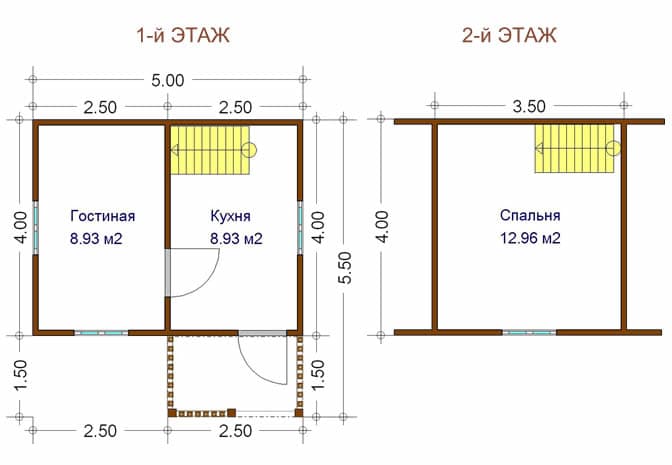 Каркасный дом 4 на 4 проект