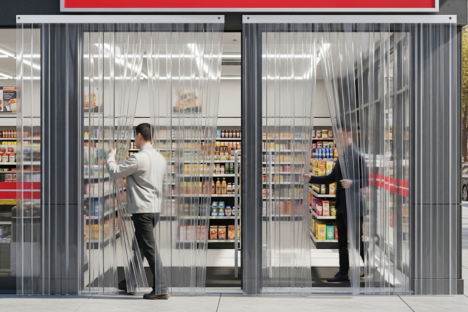 ПВХ-завіси на двері магазину — ваш клімат-контроль цілий рік