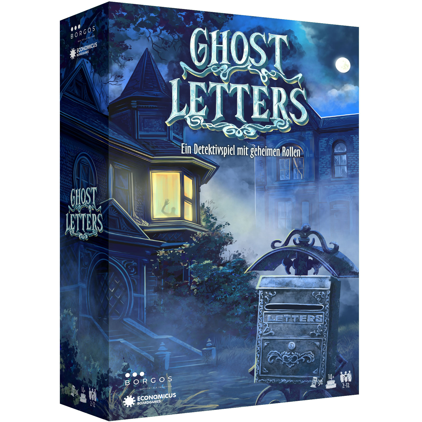 Die originale deutsche Ghost-Letters-Spielschachtel