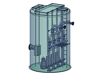 КНС с погружными насосами