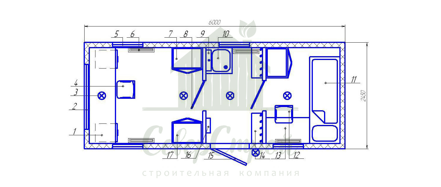 Пост охраны план