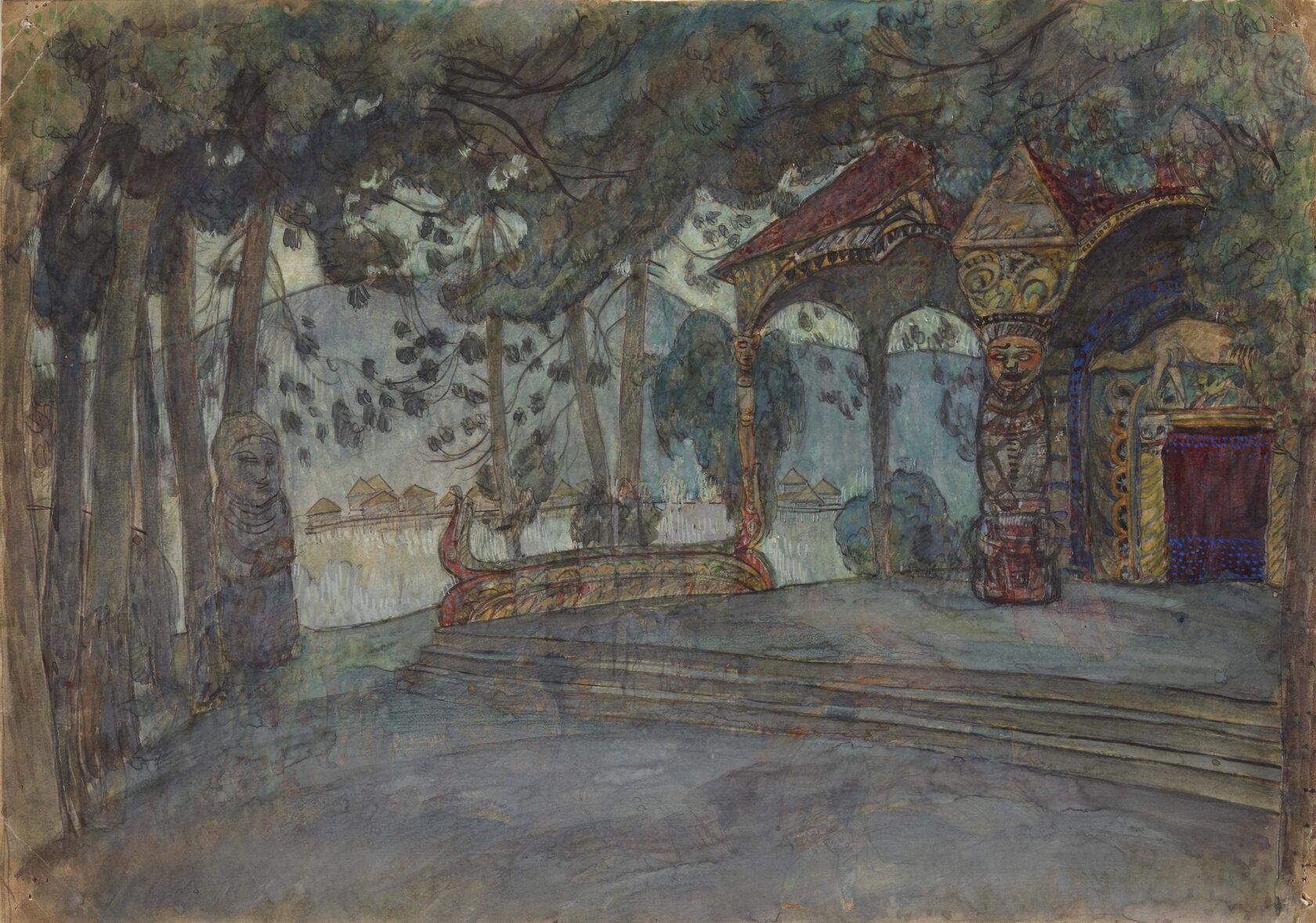 Эскиз декорации к опере Н. Римского-Корсакова «Млада». 1908