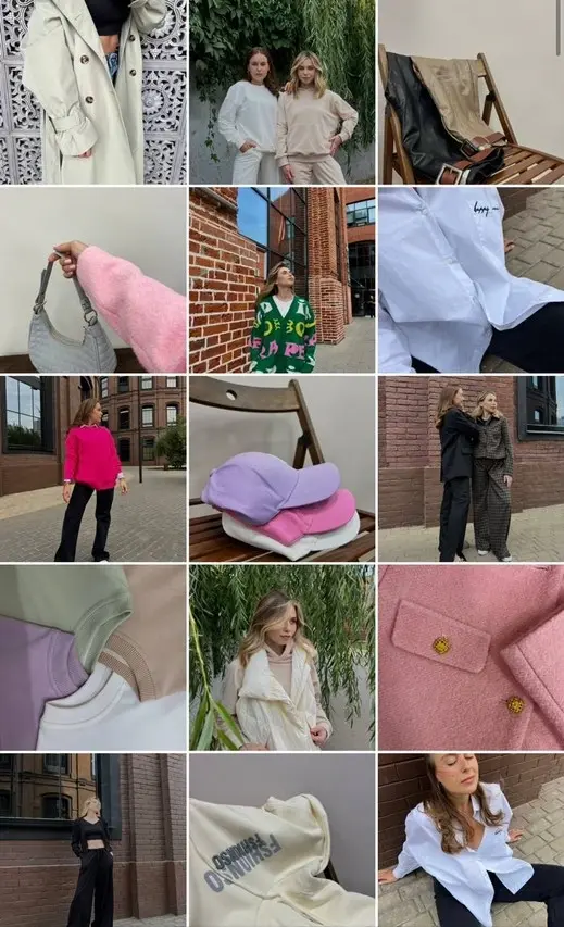 Визуальная подборка fashion-проекта