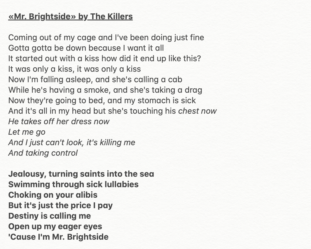 Mr. Brightside