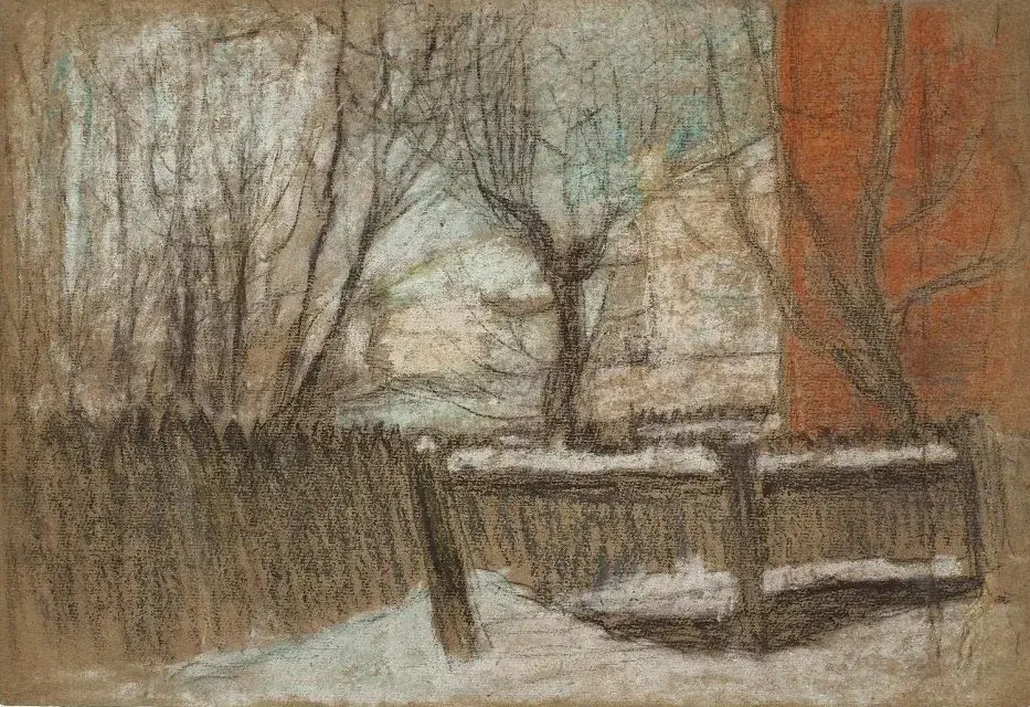 Наталия Гончарова. Двор зимой. 1903–1905. ГМИИ им. А.С. Пушкина. УПРАВИС. 2026