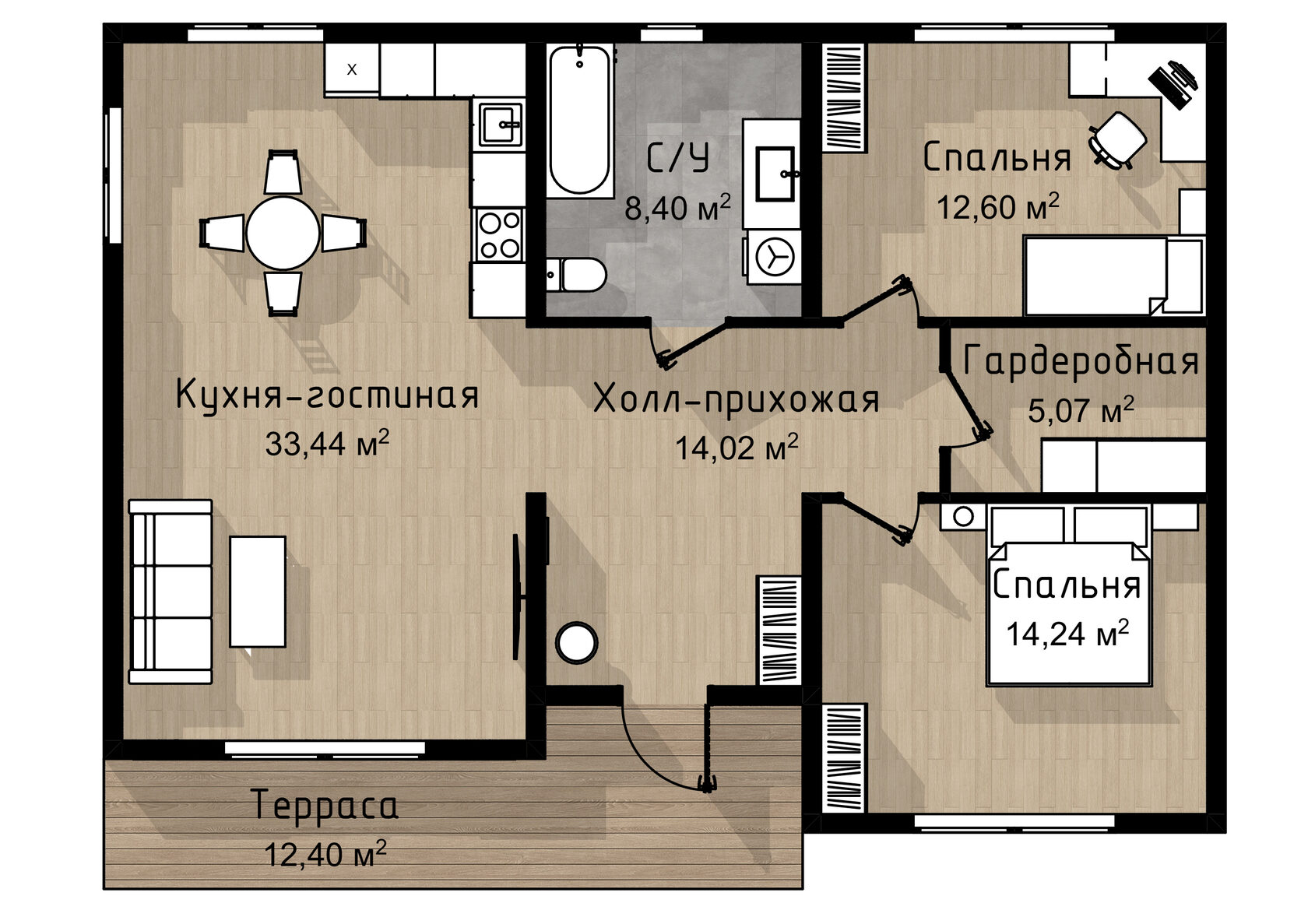 Планировка дома Вилла 88