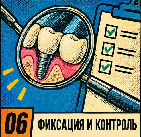 Фиксация и контроль конструкции на имплантах