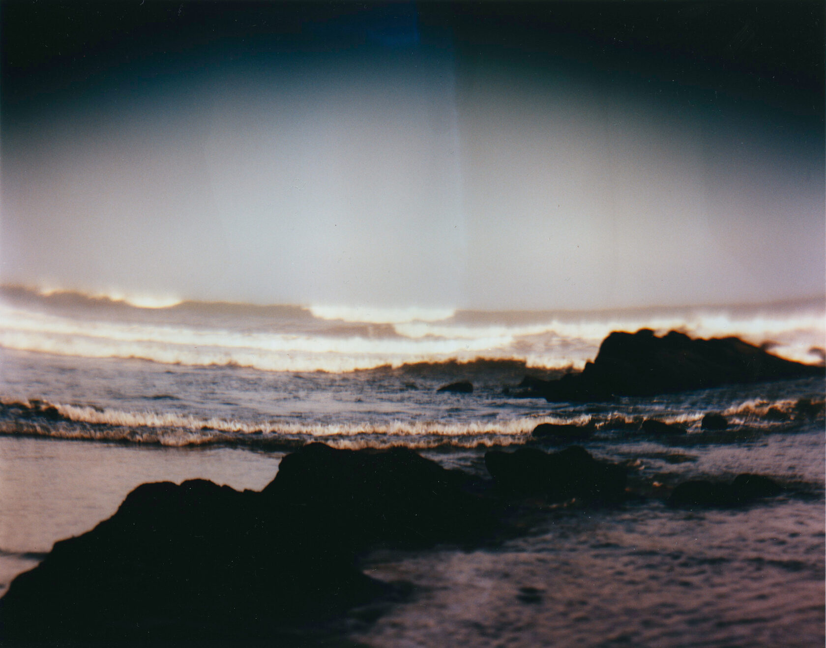 Violet Rocks 2. Lanzarote. Color Negative 4×5 inch.