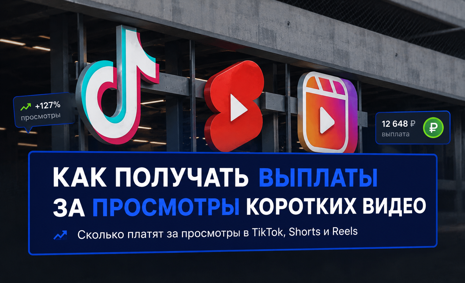Заработок на коротких видео: выплаты за просмотры в TikTok YouTube Shorts и Instagram Reels