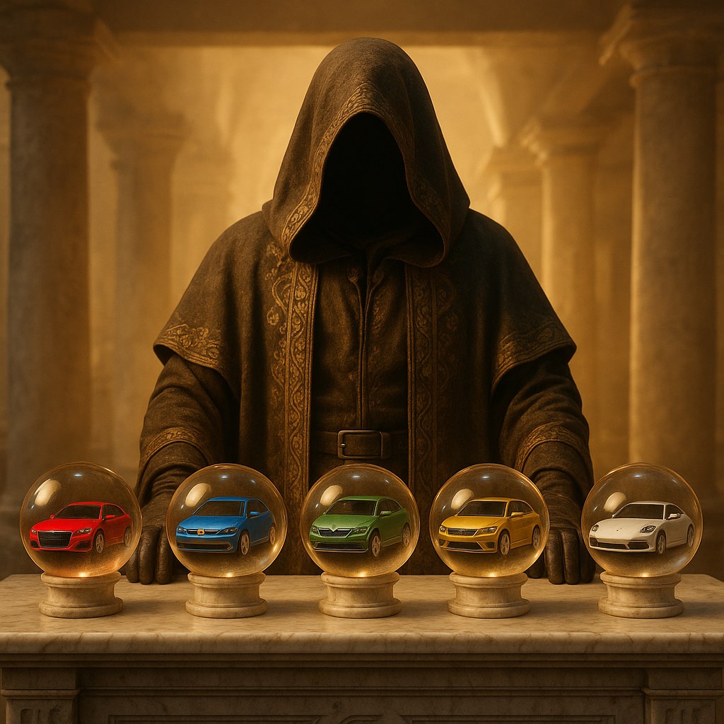 Специалист автосервиса VAG с диагностическим сканером подключается к автомобилю Audi.