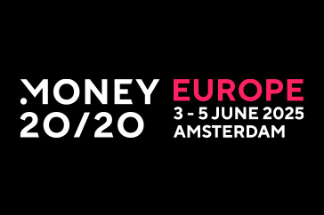 Money 20/20 Europe event promo, dates and location listed.