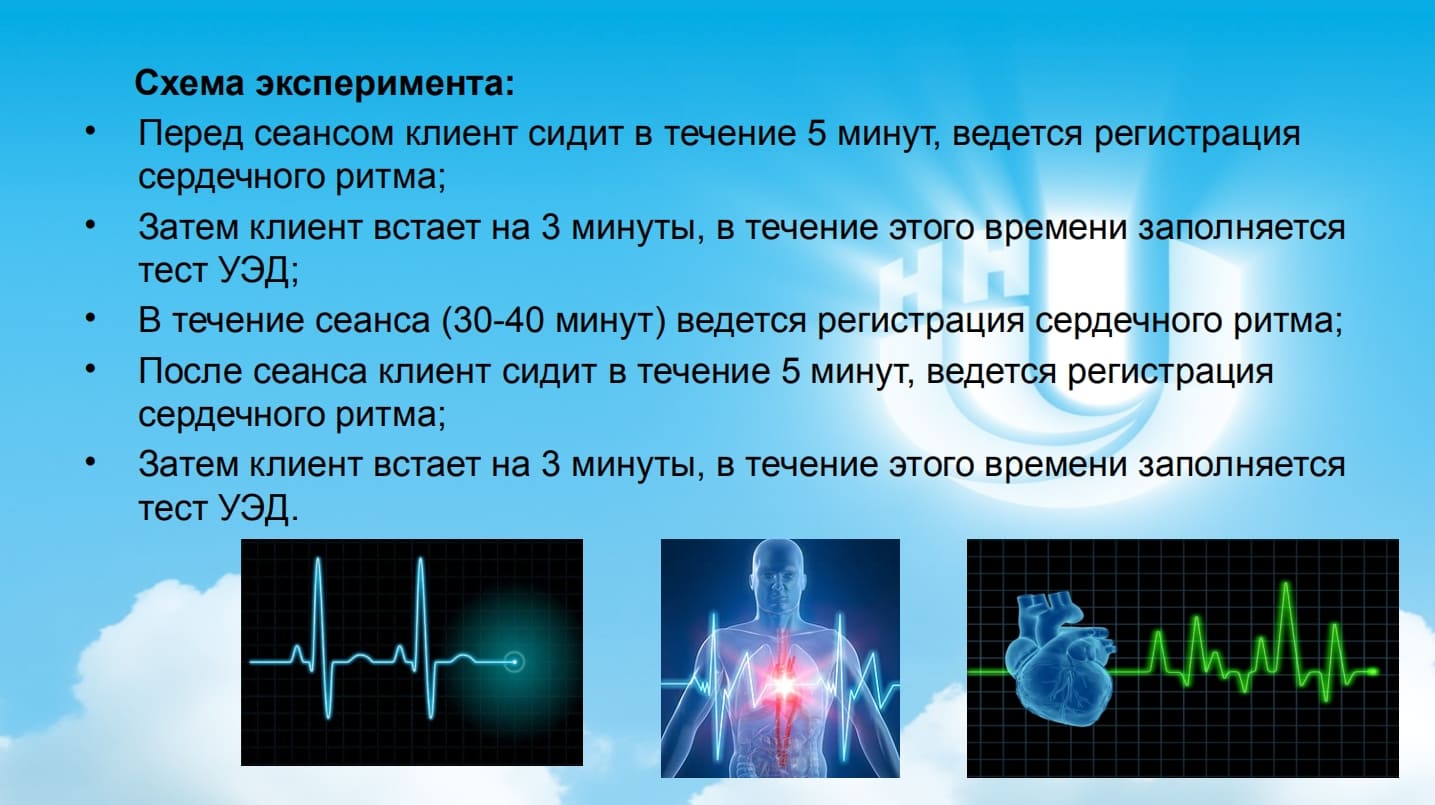 Перед сеансом. В течении 5 минут. Метод магу.